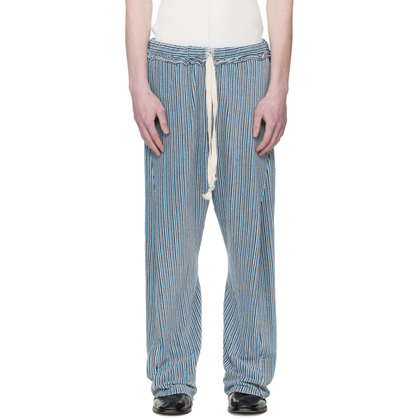  Edward Cuming Blue Twisted Track Pants 