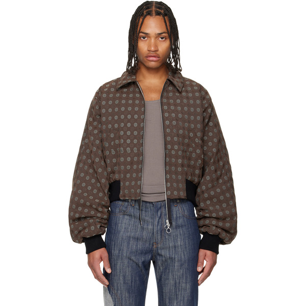  Edward Cuming Brown Bottom-heavy Bomber Jacket 