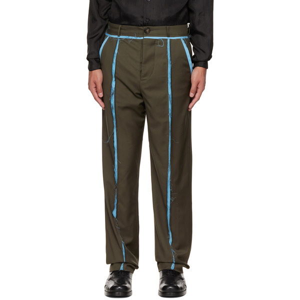  Edward Cuming Khaki Peek-a-boo Trousers 