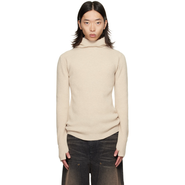  Egonlab Beige Knit Hoodie 