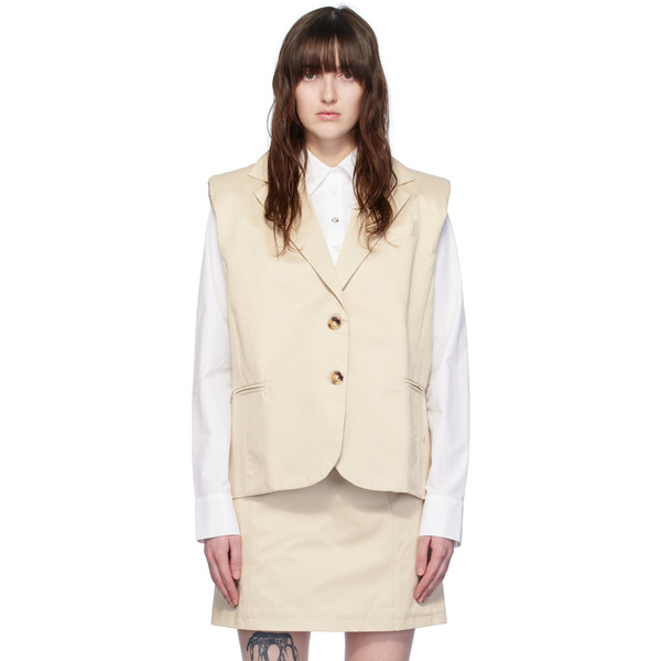  Elleme Beige Sleeveless Blazer 