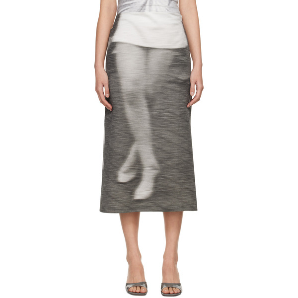  Elliss Gray Dancing Midi Skirt 