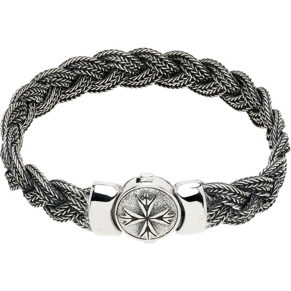  Emanuele Bicocchi Large Flat Braided Bracelet 
