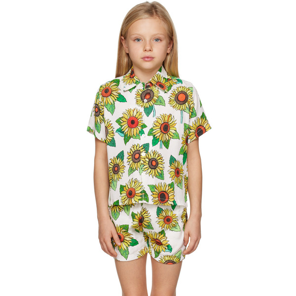  Endless Joy Kids White Sunflower Shirt 