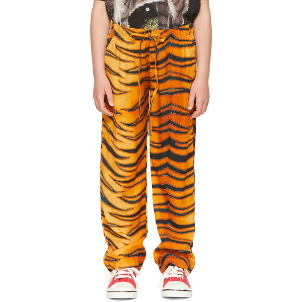  Endless Joy Ssense Exclusive Kids Black & Orange Harimau Pants 