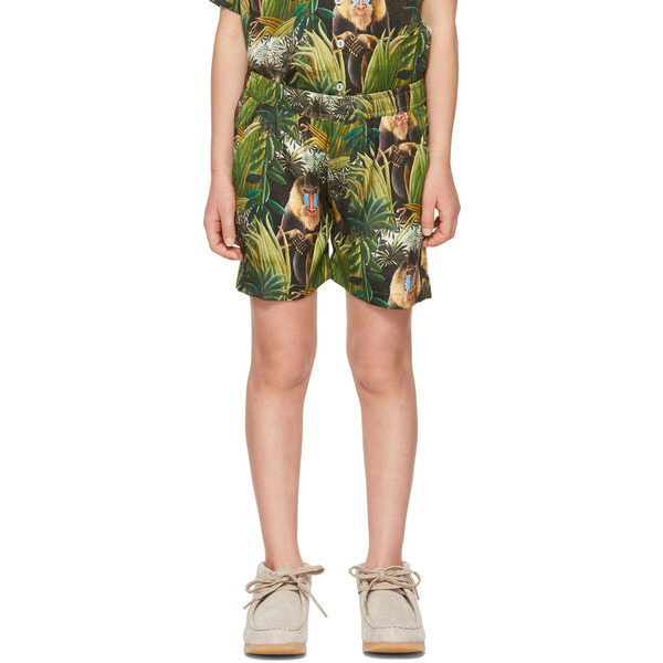  Endless Joy Ssense Exclusive Kids Green Mandril Shorts 