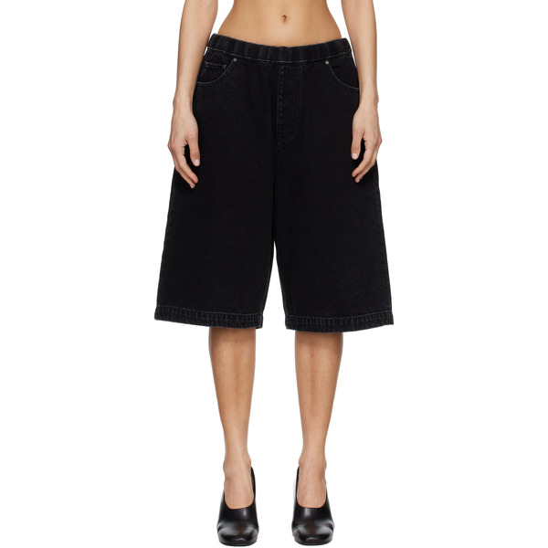  Entire Studios Black Spar Denim Shorts 
