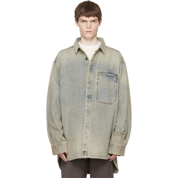  Entire Studios Blue Herculean Denim Shirt 