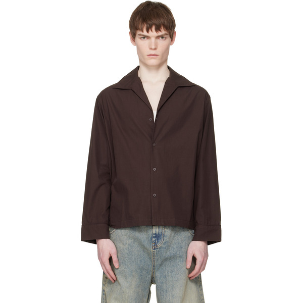  Entire Studios Brown Ls Pajama Shirt 
