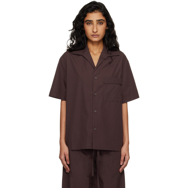  Entire Studios Brown Ss Pyjama Shirt 