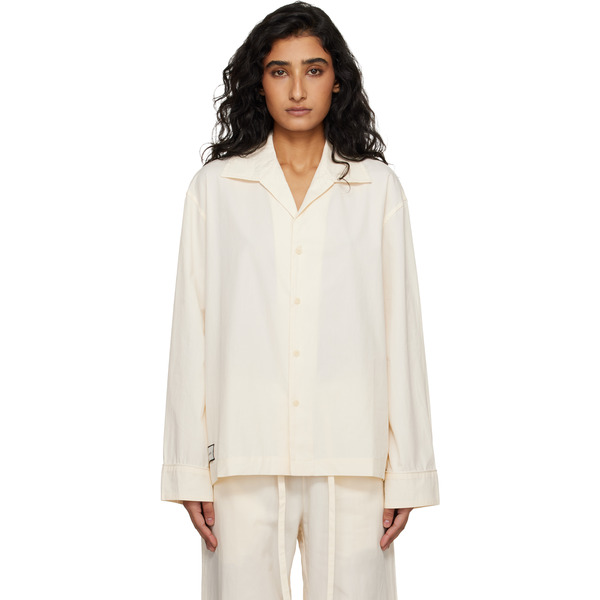  Entire Studios Off-white Ls Pyjama Shirt 