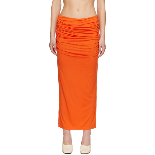  Entire Studios Orange Surge Maxi Skirt 