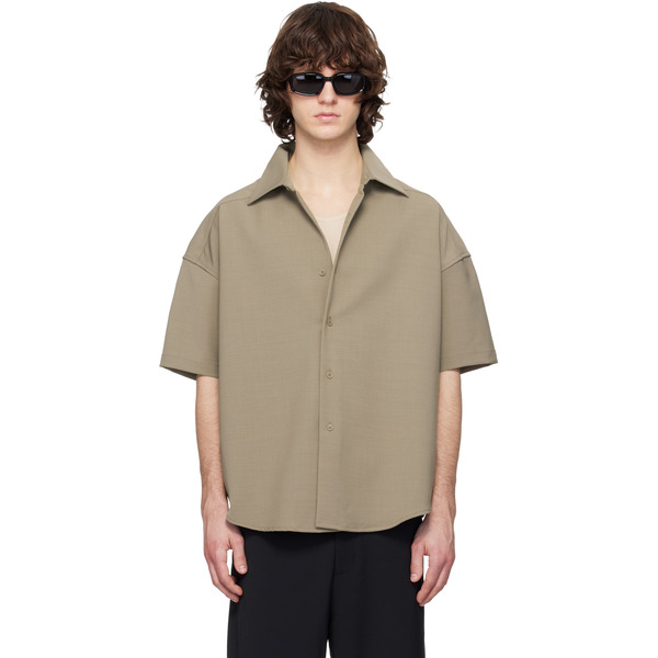  Entire Studios Taupe Short Sleeve Shirt 