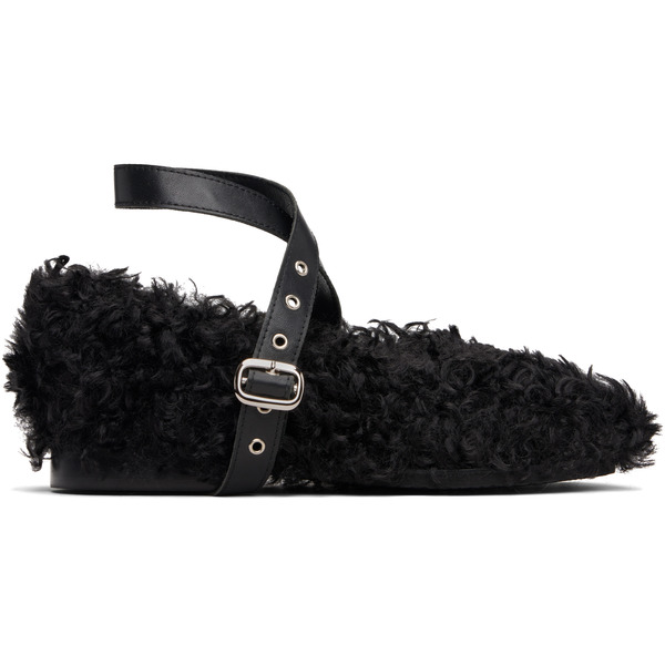  Epingler Black Strap Toe Ballerina Flats 