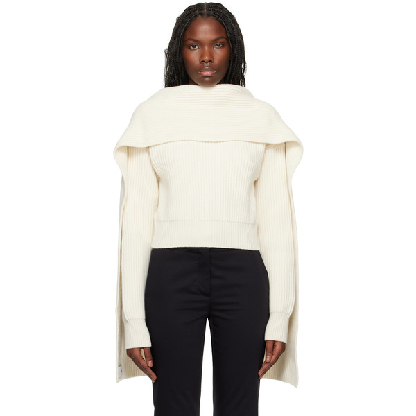 Erdem Off-white Draped Sweater 