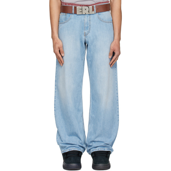  Erl Blue Woven Jeans 