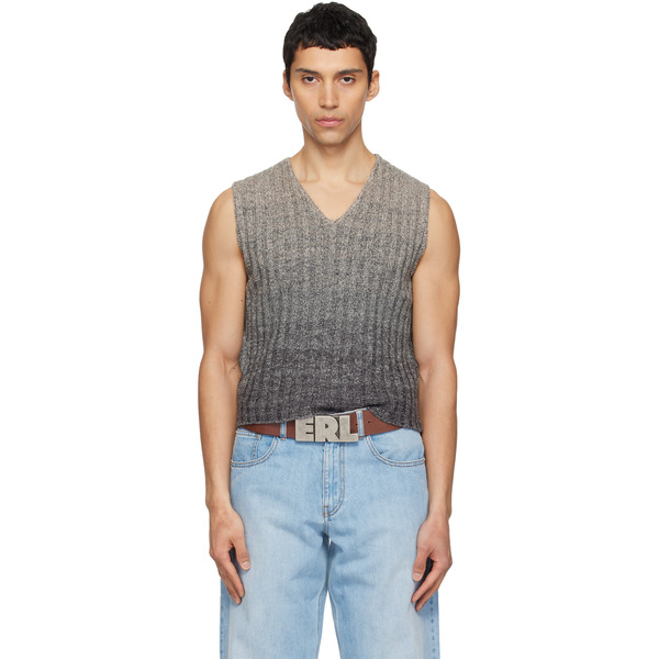  Erl Gray Gradient Sweater Vest 