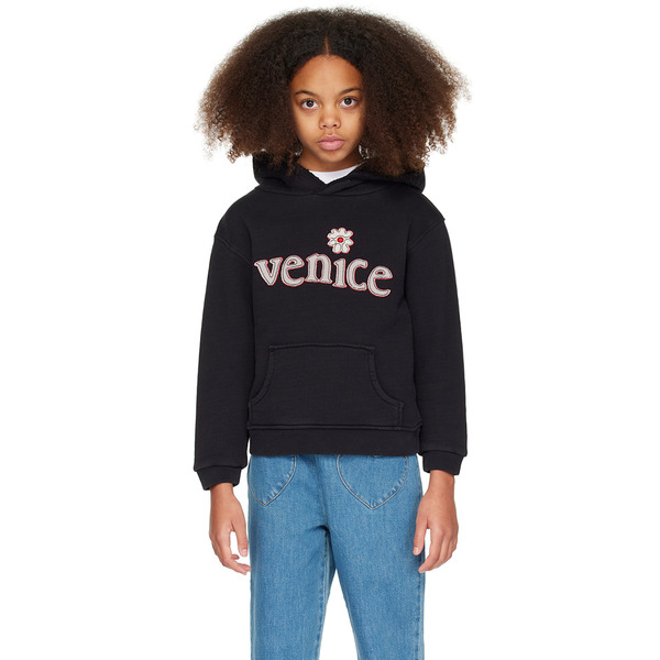  Erl Kids Black 'venice' Hoodie 