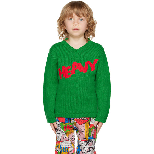  Erl Kids Green 'heavy' Sweater 