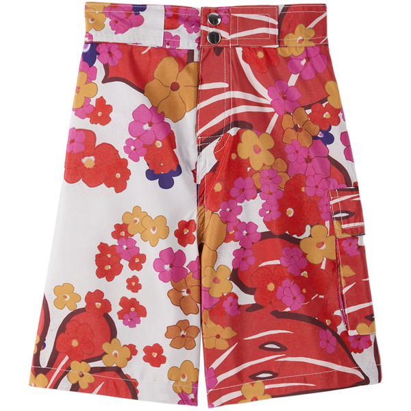 Erl Kids Multicolor Floral Swim Shorts 