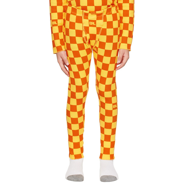  Erl Orange Kids Check Lounge Pants 