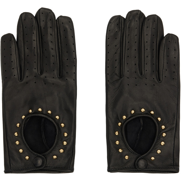  Ernest W. Baker Black Leather Driving Gloves 