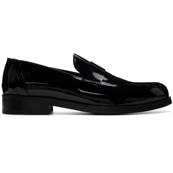  Ernest W. Baker Black Leather Loafers 