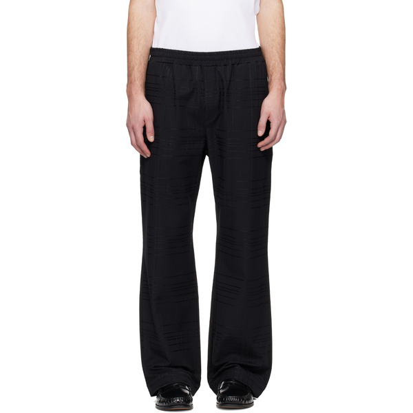  Ernest W. Baker Black Straight Fit Track Pants 