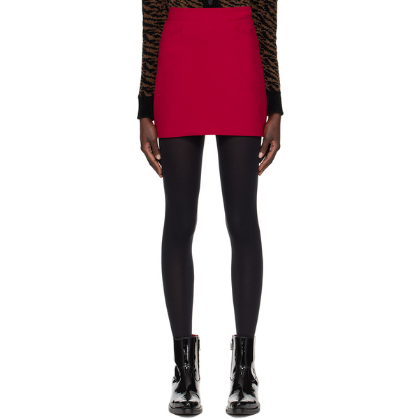  Ernest W. Baker Red Two-pocket Miniskirt 