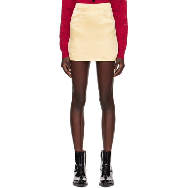  Ernest W. Baker Ssense Exclusive Yellow Two-pocket Miniskirt 