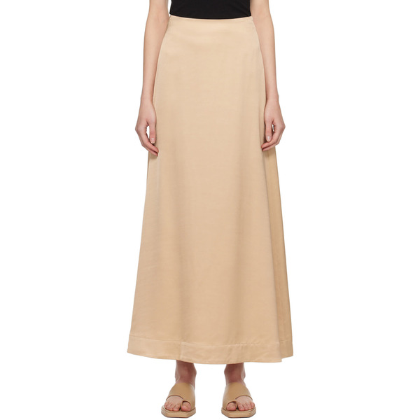  Esse Studios Beige Gilded Maxi Skirt 