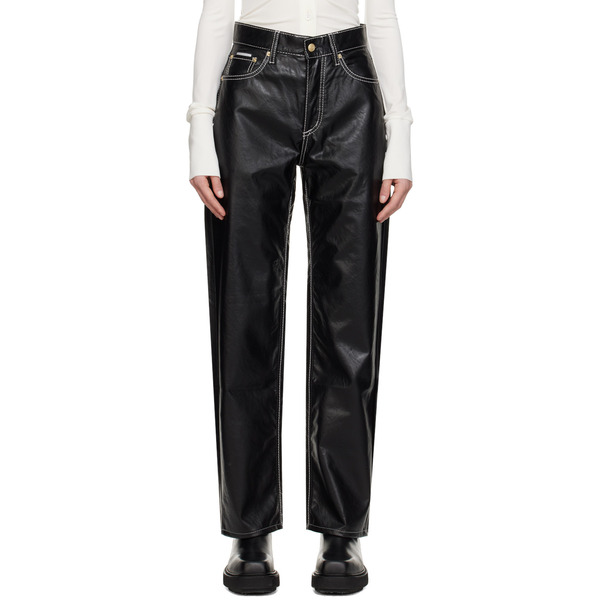  Eytys Black Benz Faux-leather Jeans 