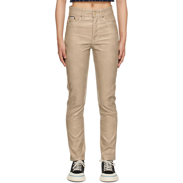  Eytys Taupe Solstice Faux-leather Jeans 