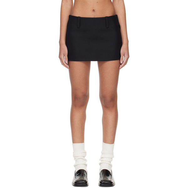  Fax Copy Express Black Belt Loop Miniskirt 