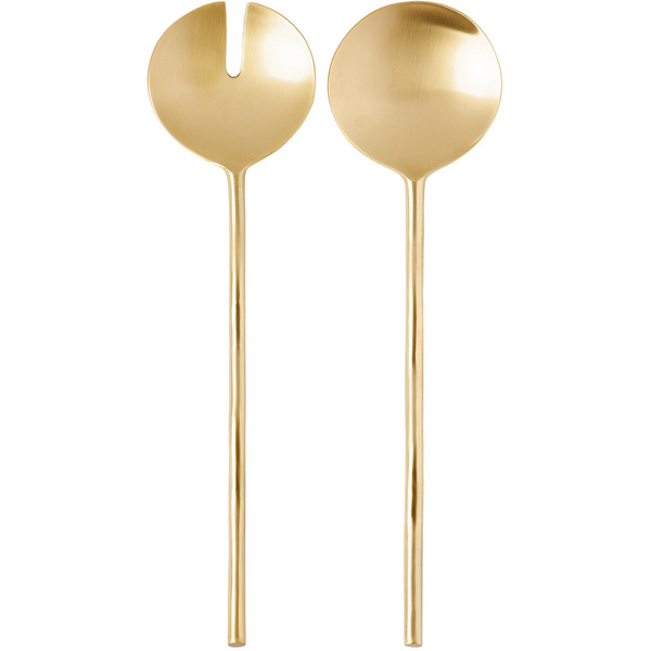  Fazeek Gold Wave Salad Server Spoons 
