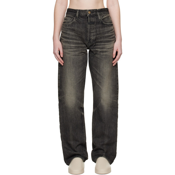  Fear Of God Black Straight 5 Pocket Jeans 