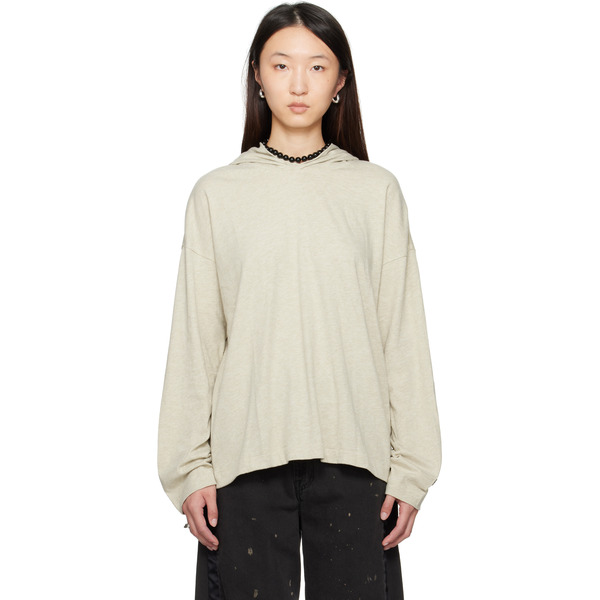  Fear Of God Essentials Beige Long Sleeve Hoodie 