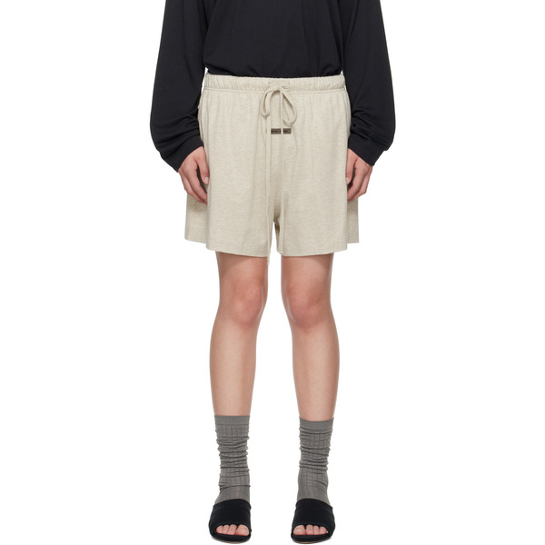  Fear Of God Essentials Beige Soccer Shorts 