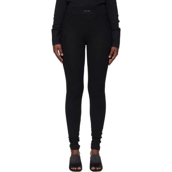  Fear Of God Essentials Black Holiday Waffle Leggings 