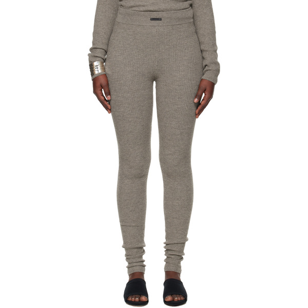  Fear Of God Essentials Brown Holiday Waffle Leggings 