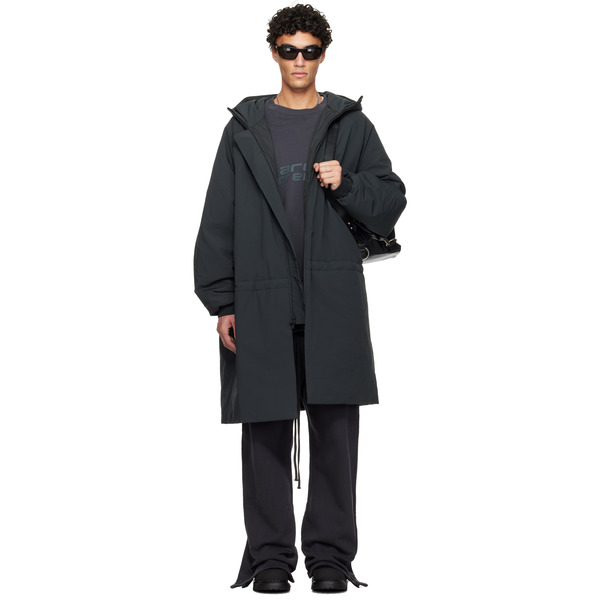  Fear Of God Essentials Gray Holiday Tech Nylon Hooded Parka 