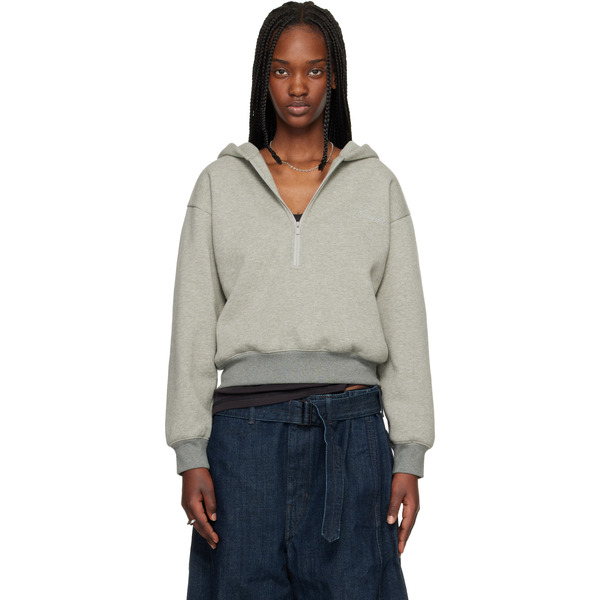  Fear Of God Essentials Gray Signature Classic Half Zip Hoodie 