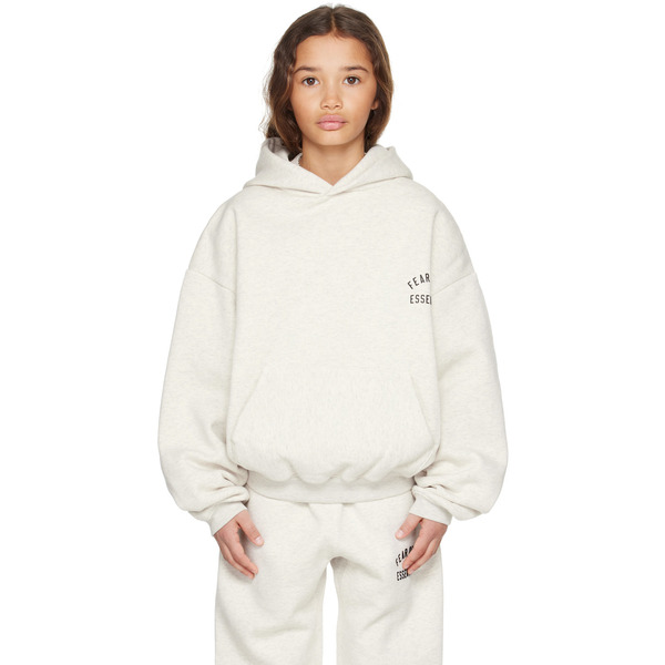  Fear Of God Essentials Kids Beige Classic Hoodie 