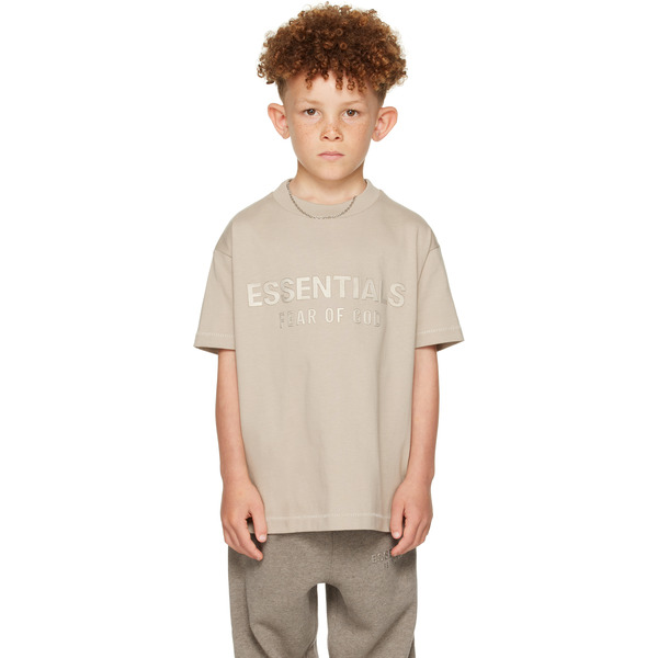  Fear Of God Essentials Kids Taupe Classic T-shirt 