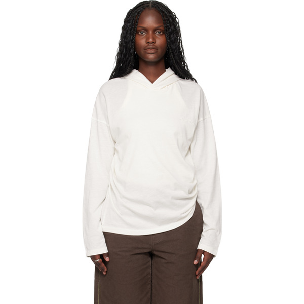  Fear Of God Essentials Off-white Holiday Embroidered Classic Fit Long Sleeve Hoodie 