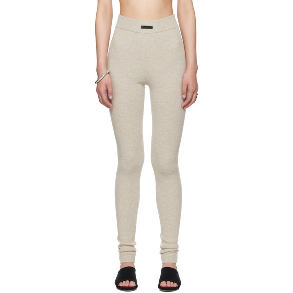  Fear Of God Essentials Taupe Soft Rib Leggings 