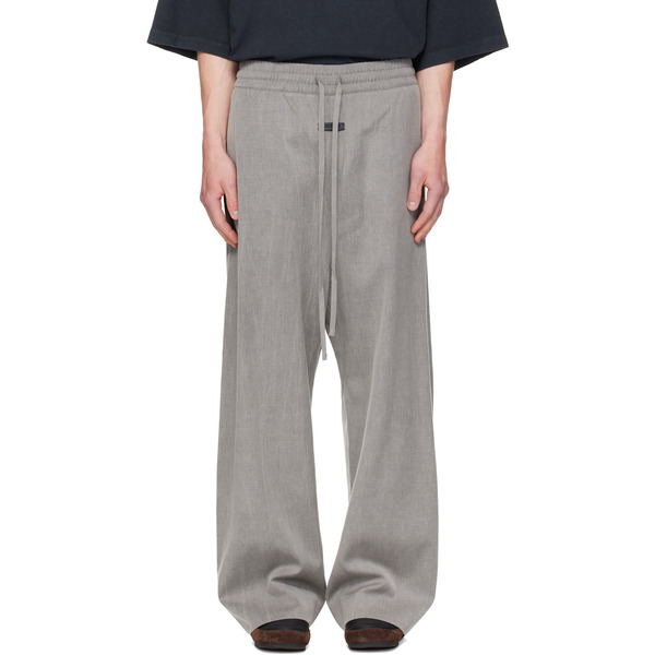  Fear Of God Gray Wide Leg Drawstring Trousers 