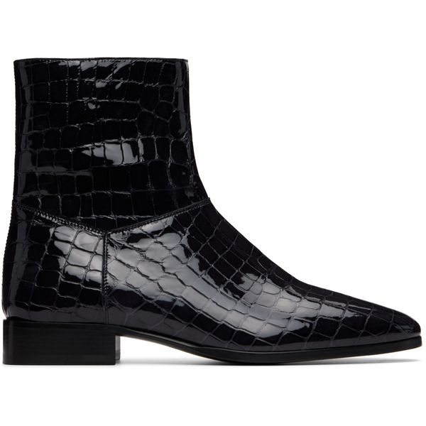  Fear Of God Navy Croc-embossed Ankle Boots 