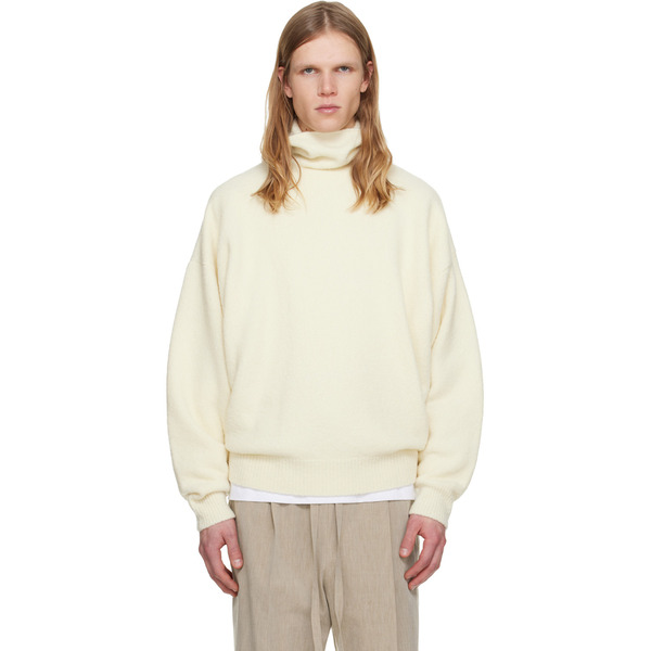  Fear Of God Off-white Wool Split High Neck Sweater 