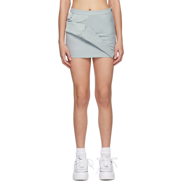  Feng Chen Wang Gray Asymmetric Miniskirt 